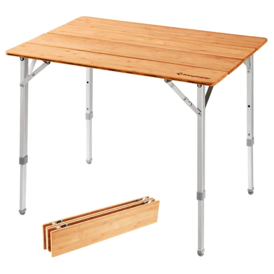 Kingcamp 4 Folding Bamboo TableM KC3954